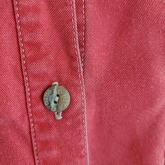 Sigrid Olsen Shacket Red Button Down 100% Tencel Lyocell Long Sleeve Shirt M - Picture 5 of 14